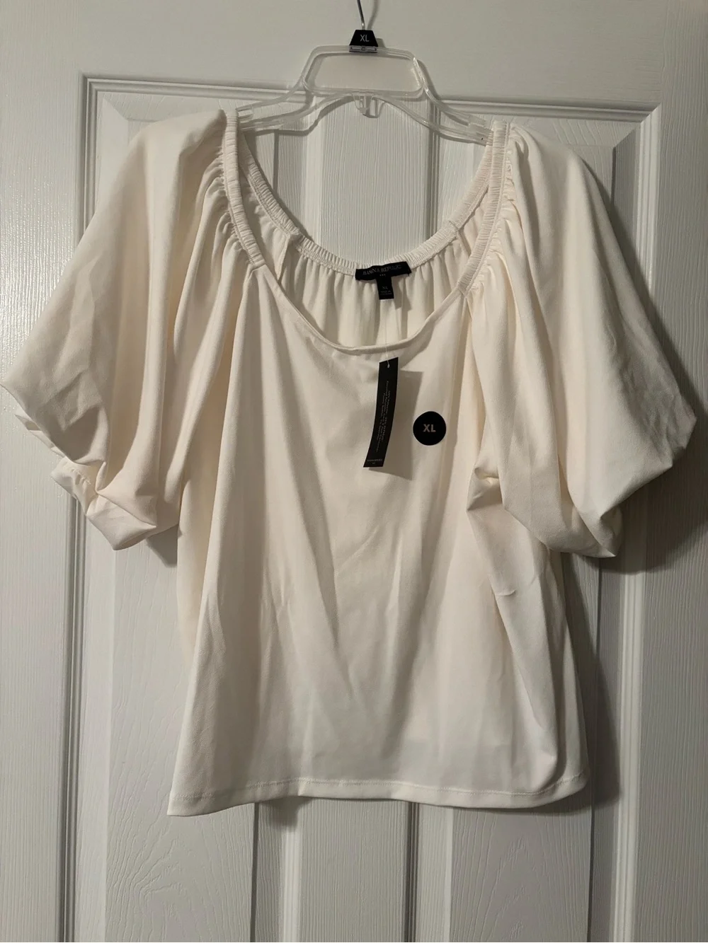 Banana Republic Cream Puff-Sleeve Blouse - Cream